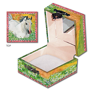Set of 4  Horse Miniature Treasure  Boxes from Enchantmints